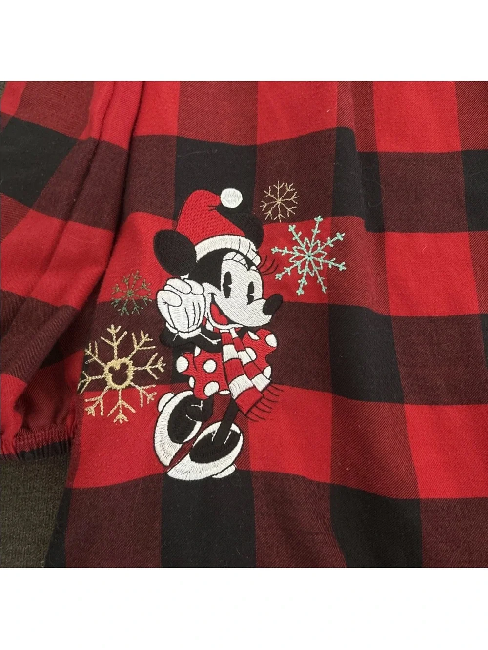 Minnie Red and Black Buffalo Plaid Ruffle Nightgown